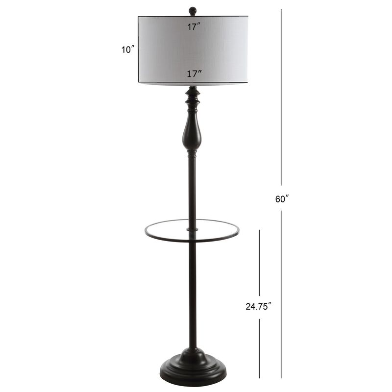 Laine Metal/Glass LED Side Table and Floor Lamp
