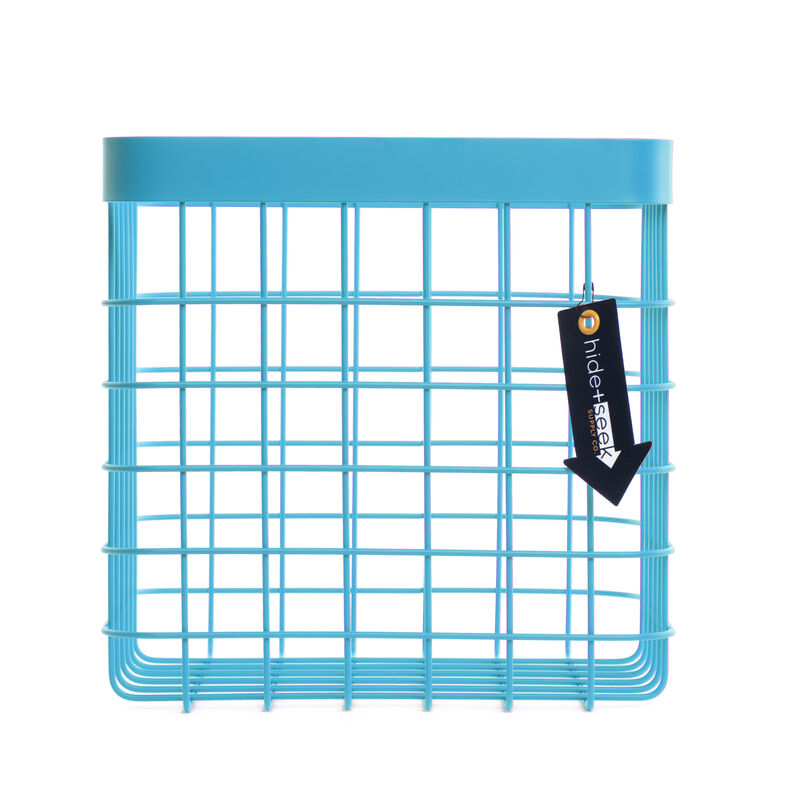 Formation Heavy-Duty Wire Bin-Medium-Turquoise