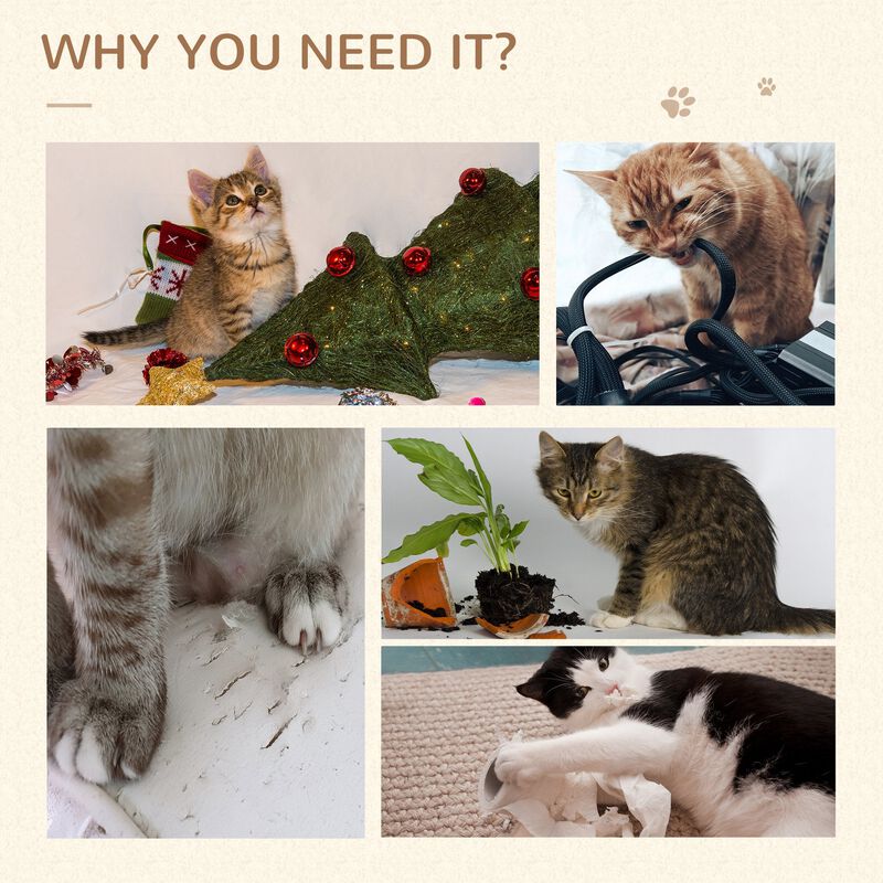 Beige Kitty Playground: 52" Multi-Level Cat Tree with Scratching Post