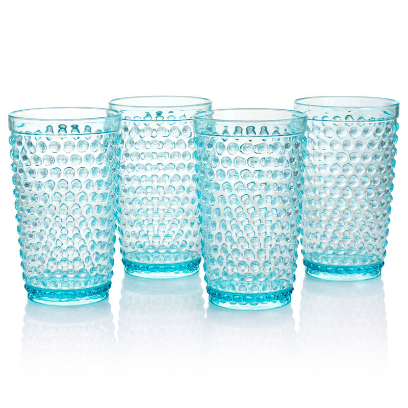 Gibson Home Malone 5 Piece Plastic Pitcher and Tumbler Set in Light Blue