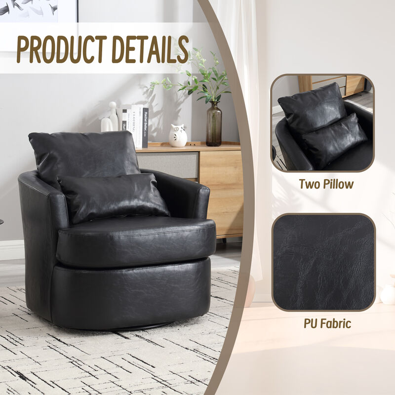 Merax 360 Degree Swivel Barrel Chair Accent Chair