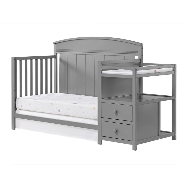 Oxford Baby Pearson Crib And Changer Combo Dove Gray