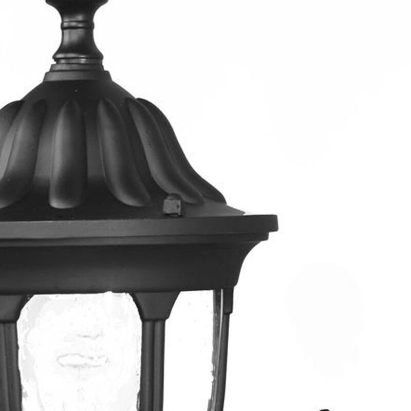 Hivvago Matte Black Clear Glass Swing Arm Wall Light
