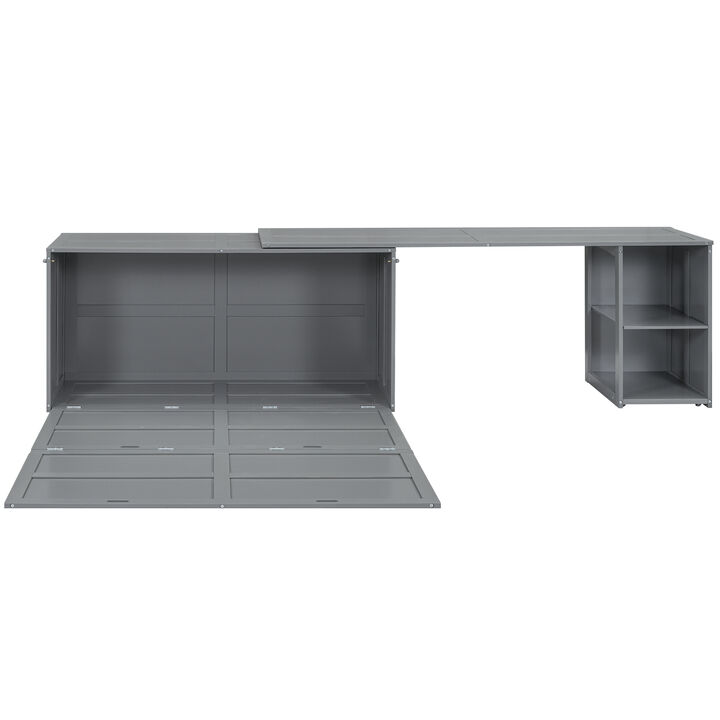 Merax Murphy Bed Cabinet with Storage