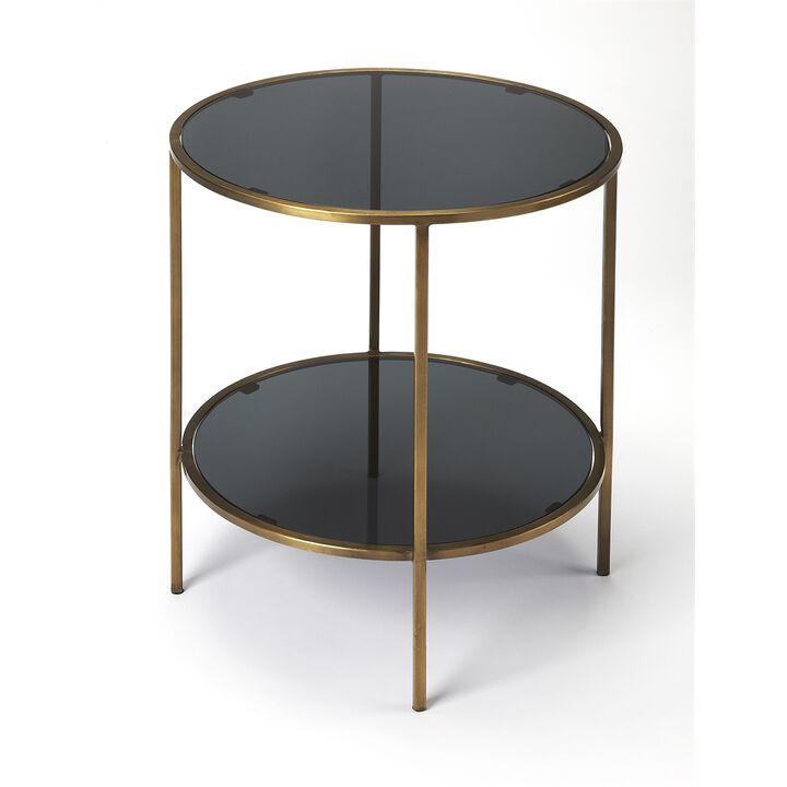 Iron & Glass End Table, Belen Kox