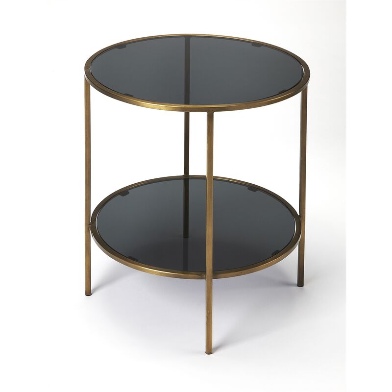 Iron & Glass End Table, Belen Kox