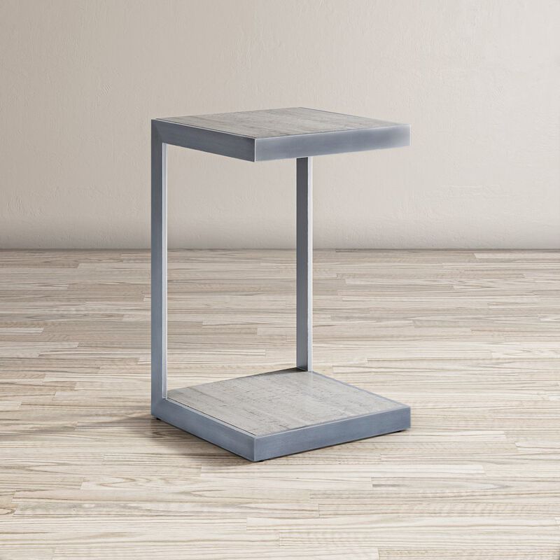 Jofran Inc. Global Archive Solid Acacia and Steel C-Table