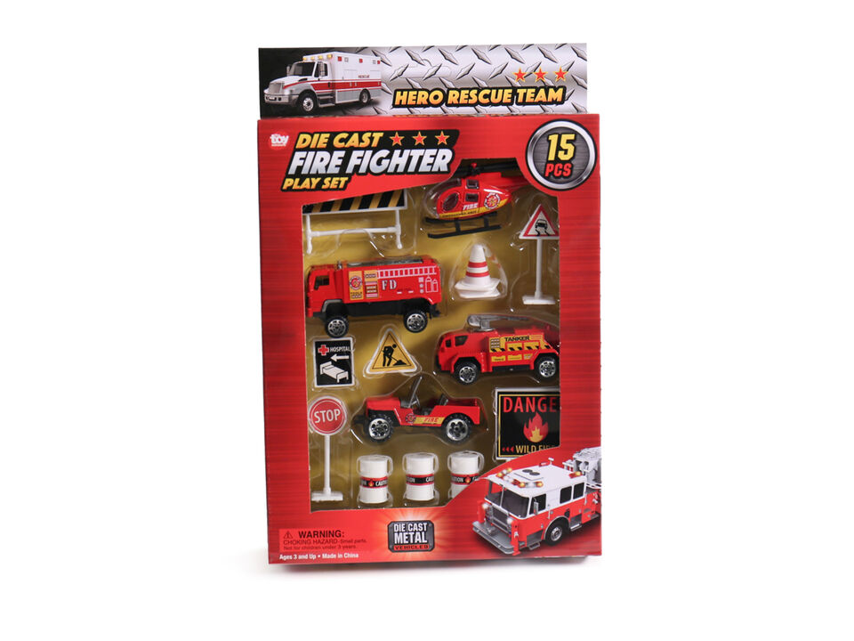 Die-cast Firefighter Play Set