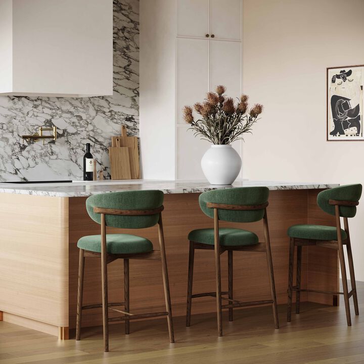 Performance Textured Velvet Counter Stool