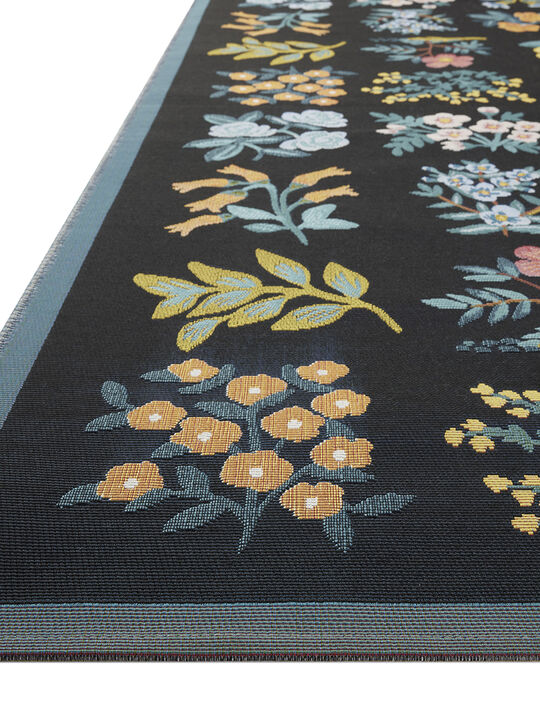 Perennial PRN-03 Black 18" x 18" Sample Rug by Rifle Paper Co.