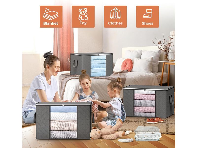Budding Joy Foldable Closet Organizers Storage Containers 6 Pack