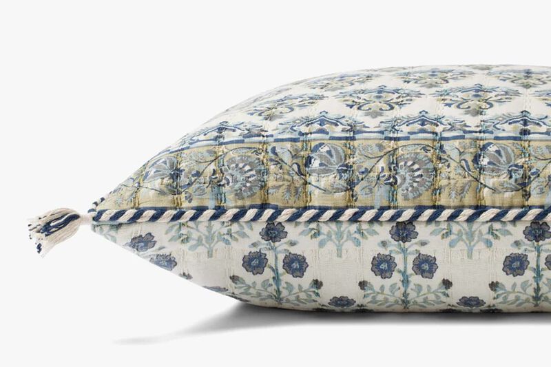 PLL0114 Blue/Multi 22''x22'' Down Pillow