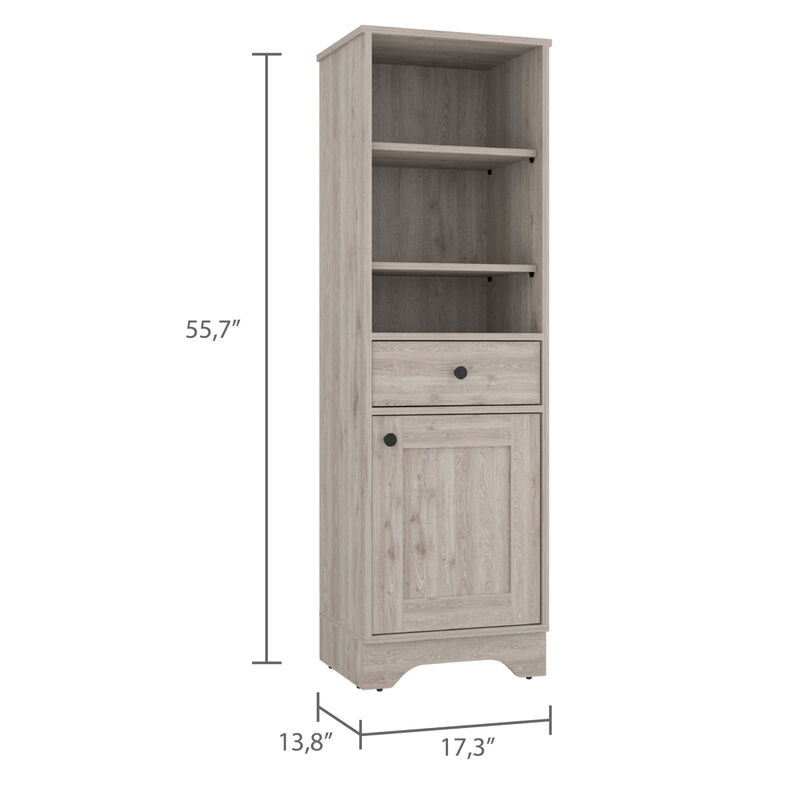 Andalusia 1-Drawer 3-Shelf Linen Cabinet Light