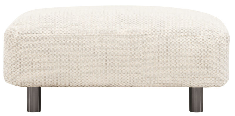 Avanni Outdoor Ottoman with Matte Black Legs