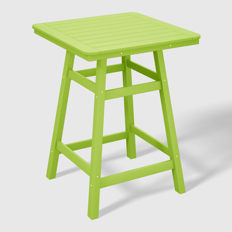 WestinTrends 5-Piece HDPE Outdoor Patio Dining Bar Bistro Table Set with Counter High Bar Stool