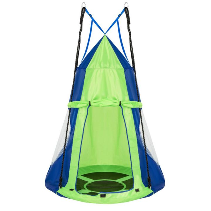 Hivvago 2-in-1 40 Inch Kids Hanging Chair Detachable Swing Tent