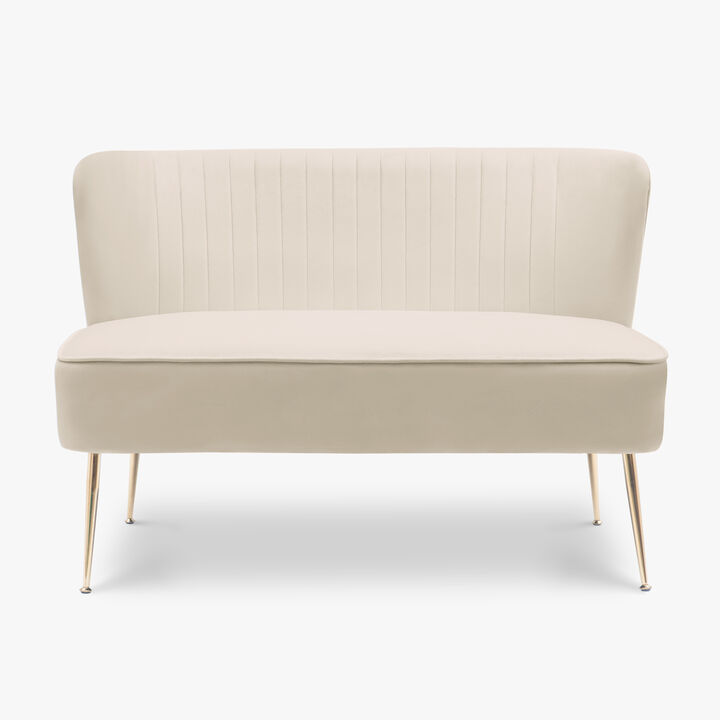 WestinTrends 46" Wide Upholstered Velvet Love Seat Sofa