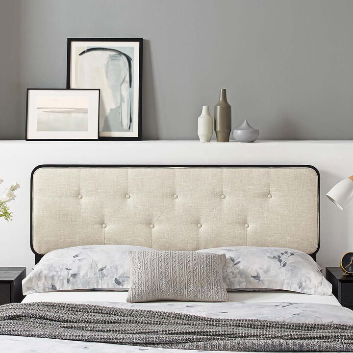 Modway - Collins Tufted Queen Fabric and Wood Headboard
