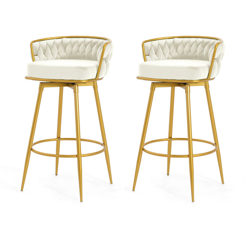 Merax Swivel Counter Height Bar Stools Set of 2