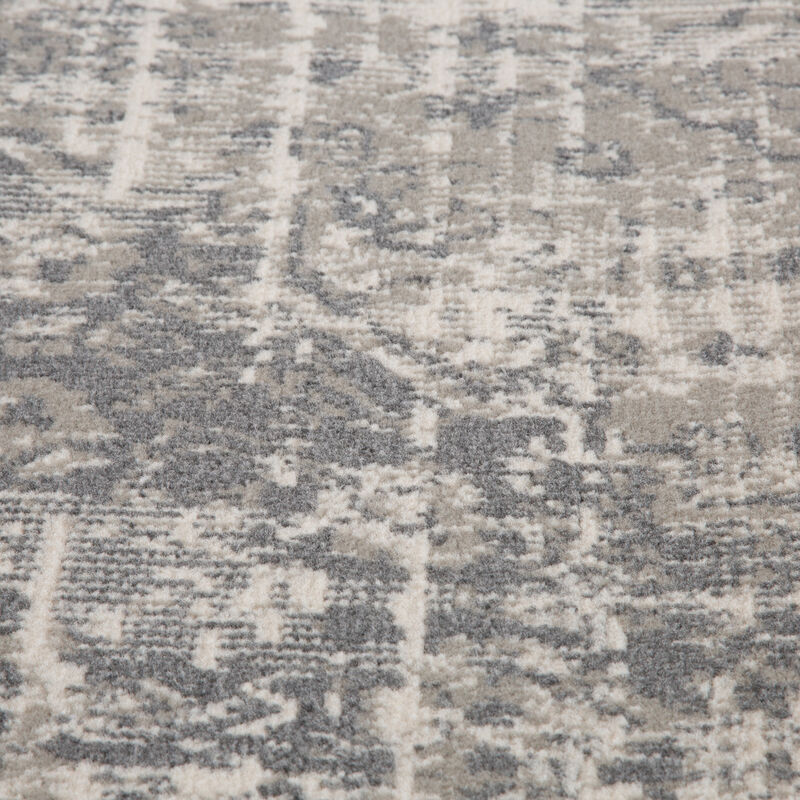 Alpine Dale Medium Gray Medallion Area Rug 7'10" x 10'2"