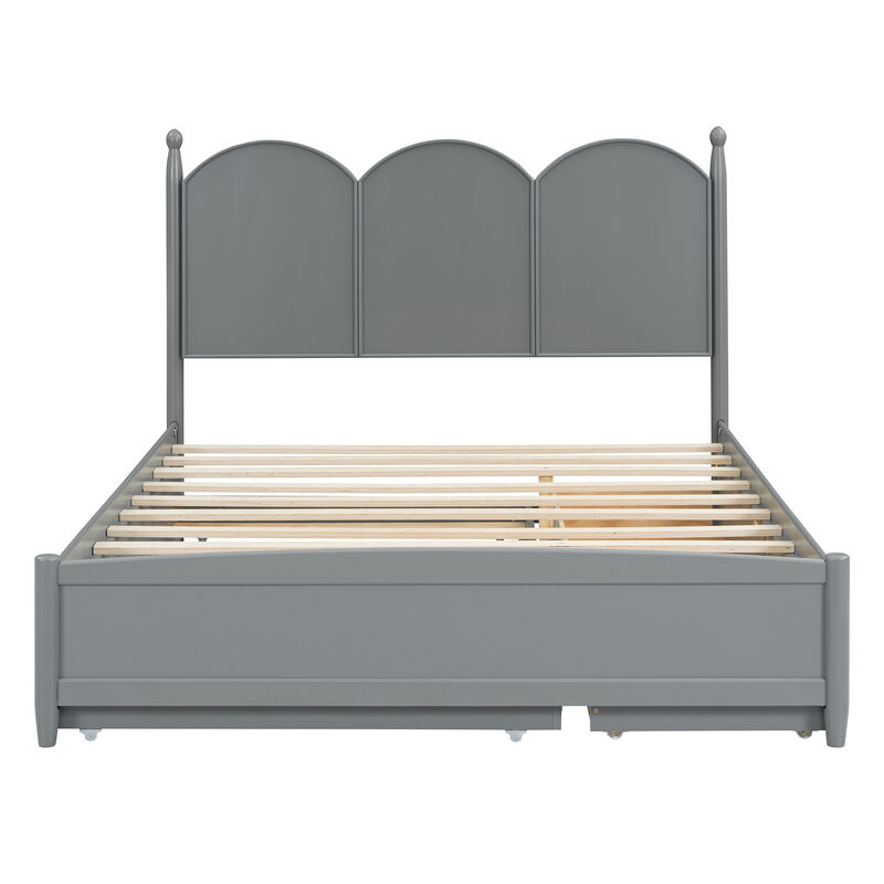 Merax Platform Bed with Drawers and Twin XL Trundle