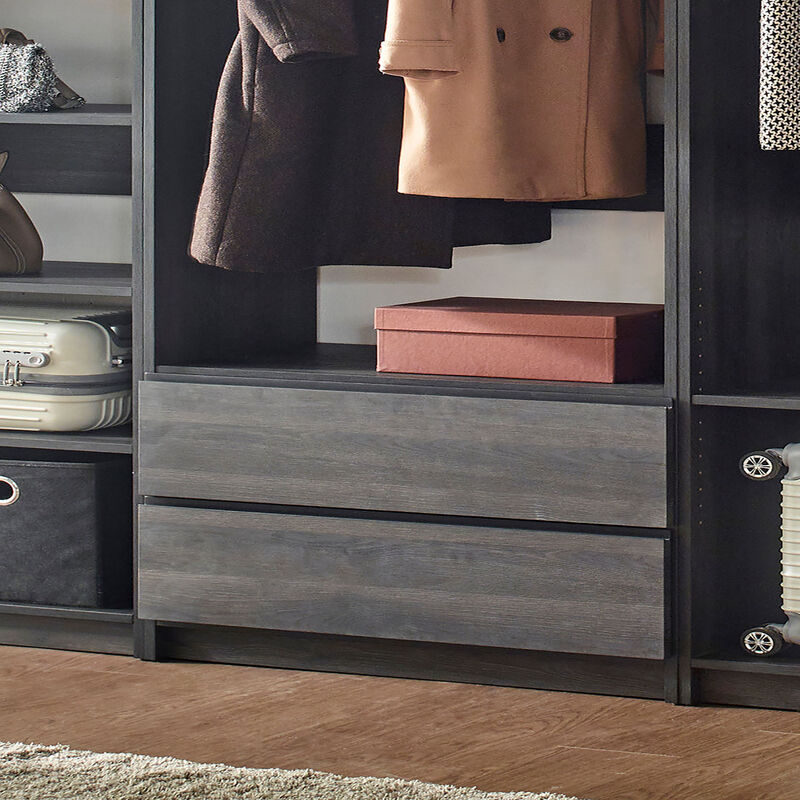 Prosper Gray Freestanding Walk in Wood Closet System