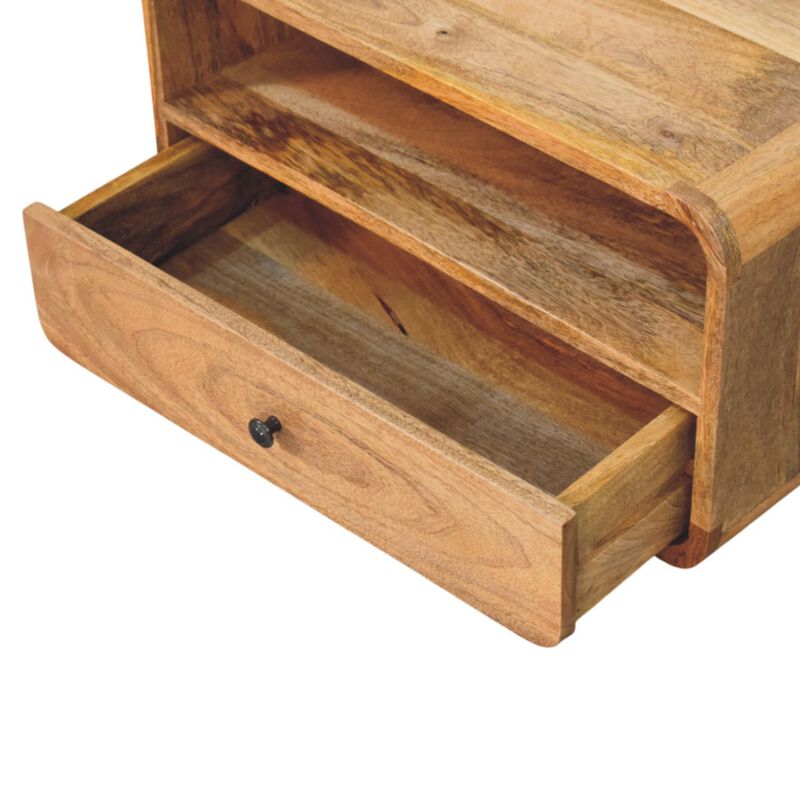 Artisan Furniture Solid Wood Avora Wall-Mounted Oak-ish Nightstand