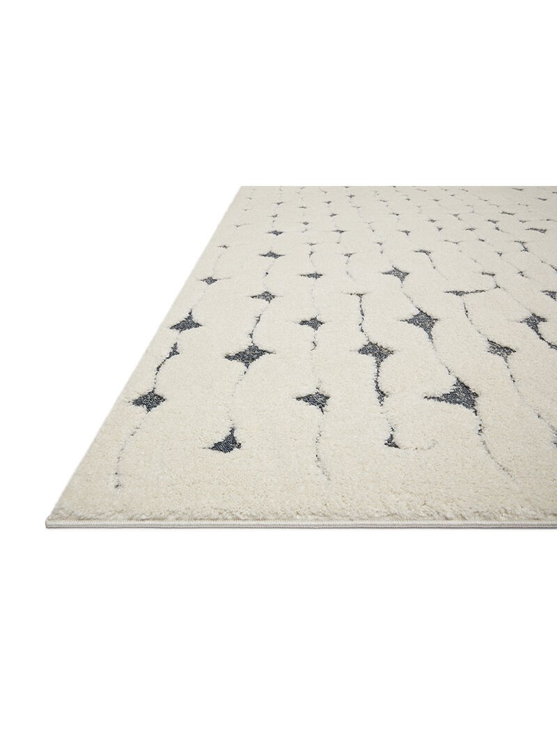 Hagen HAG04 White/Navy 3'7" x 5'7" Rug