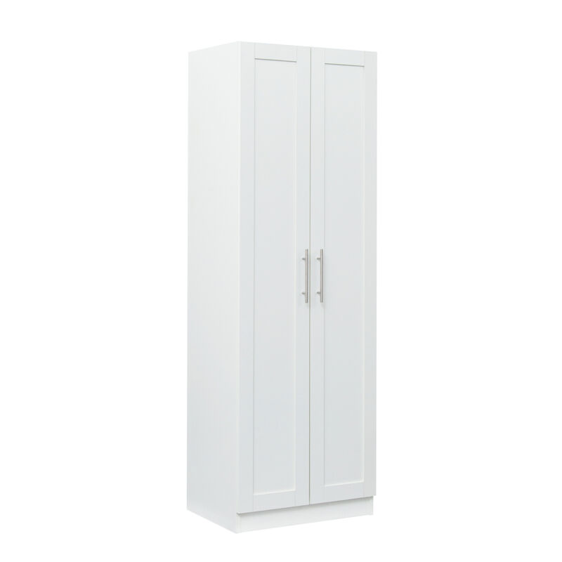 High Wardrobe And Kitchen Cabinet With 2 Doors And 3 Partitions To Separate 4 Storage Spaces