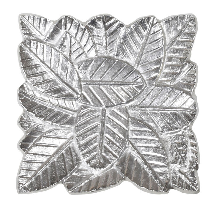 Handmade Decorative Bronze Color Coated 6.88 x 6.88 x 0.78 Inches Aluminium Tray 043AB BBH Home's