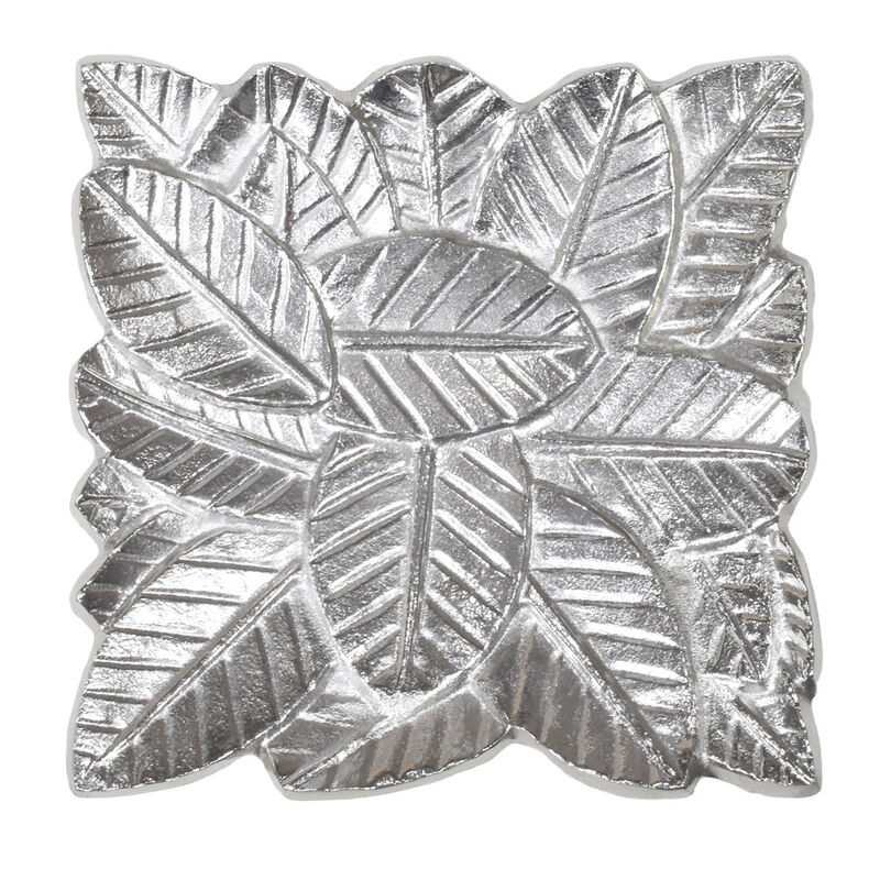 Handmade Decorative Bronze Color Coated 6.88 x 6.88 x 0.78 Inches Aluminium Tray 043AB BBH Home's