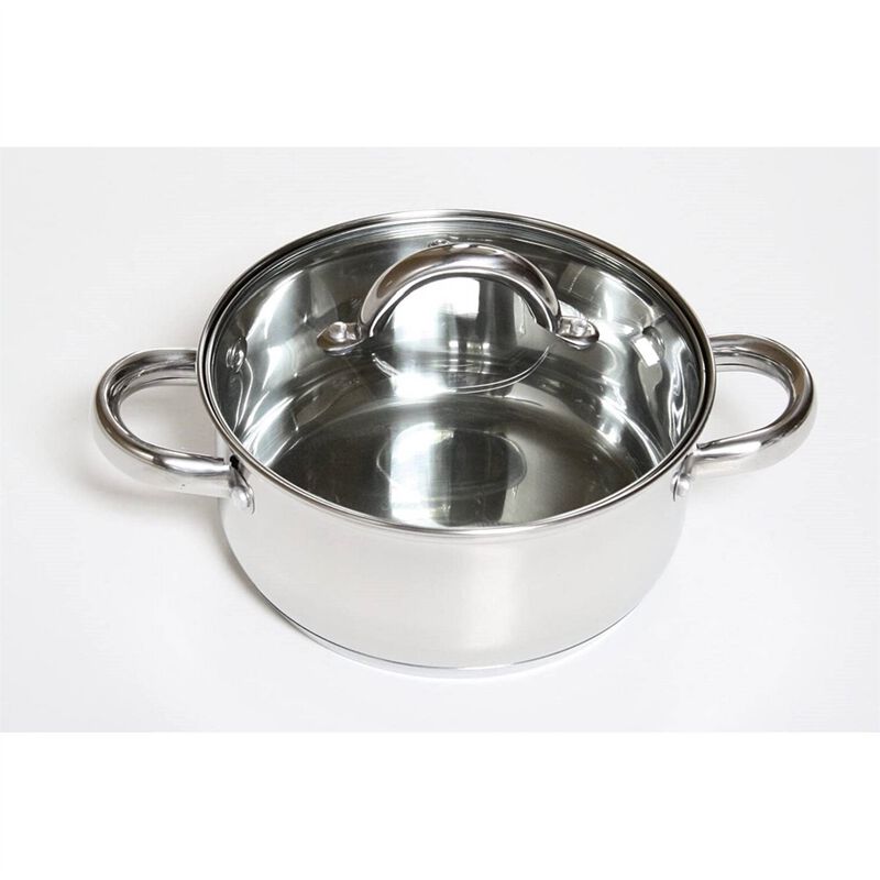 Hivvago 12 Piece Cool Touch Stainless Steel Cookware Set