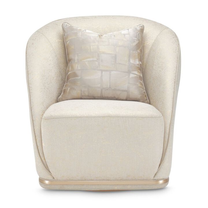 Michael Amini La Rachelle Swivel Chair - Gold Rush/Champagne