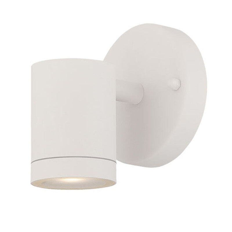 Hivvago White LED One Light Outdoor Can Shape Wall Sconce