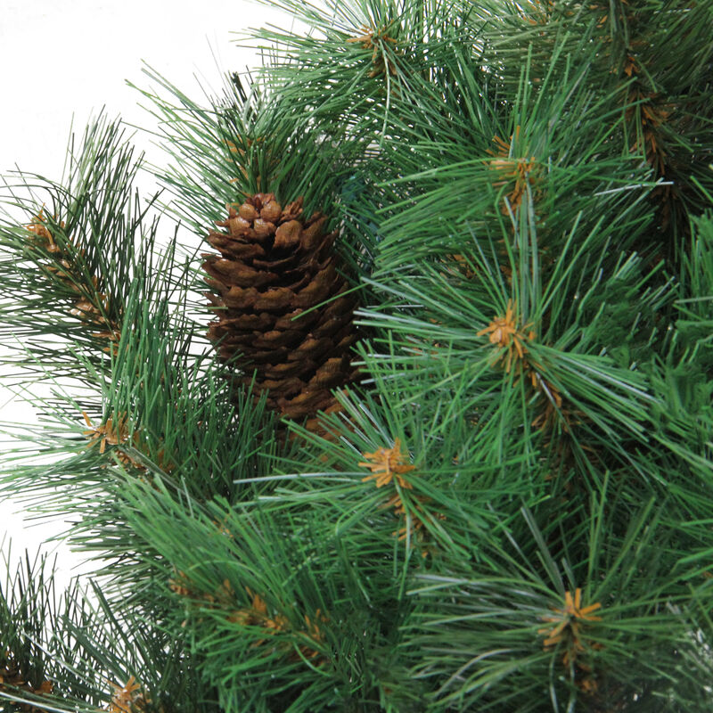 Green Royal Oregon Pine Artificial Christmas Wreath with Pinecones  48-Inch  Unlit