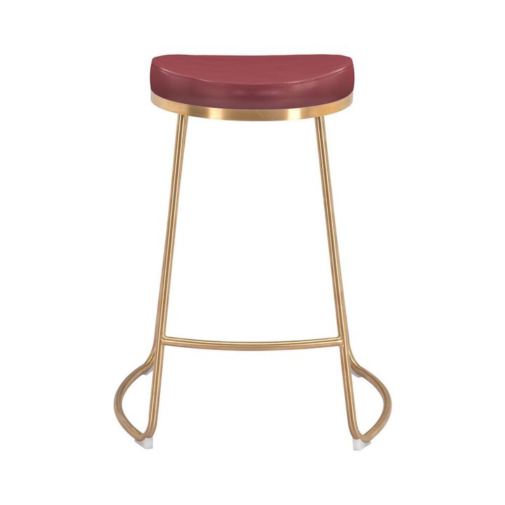 Belen Kox Bree Counter Stool (Set of 2), Burgundy, Belen Kox