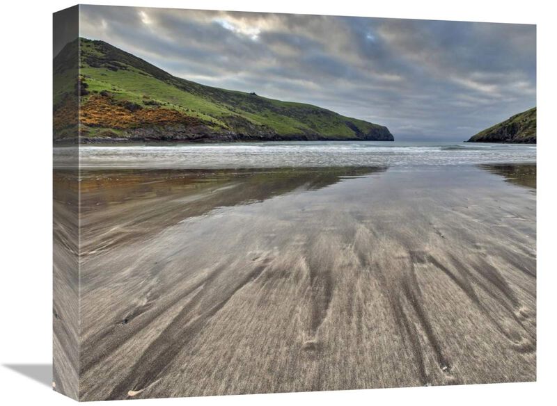 Sand patterns at dawn, Otanerito Beach, New Zealand-Canvas Art-16x13.28