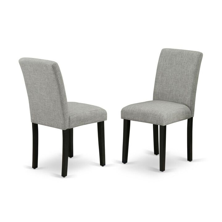 East West Furniture Dining Room Set Black, DLAB5-BLK-06