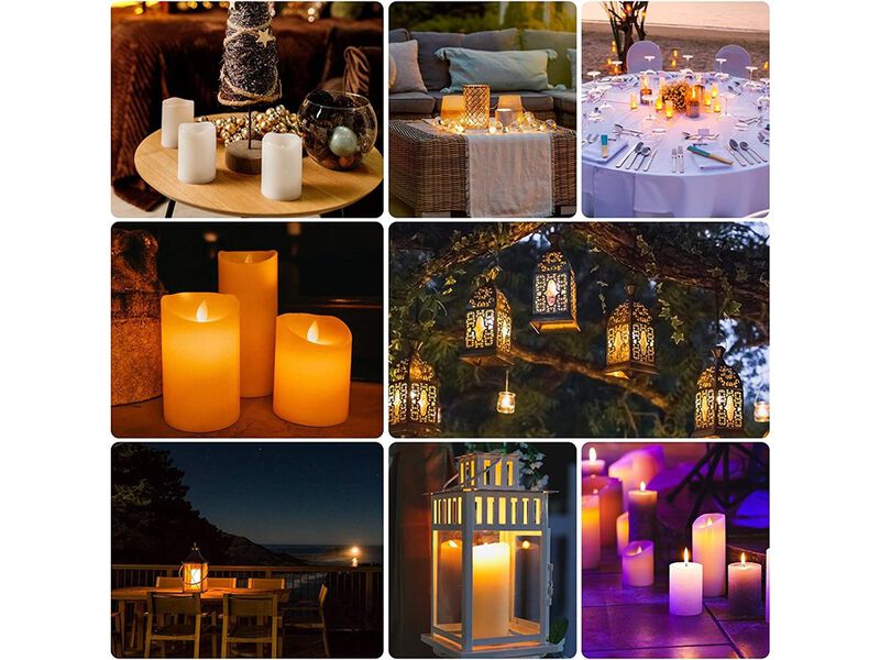 YOROXRG 12 Pack Flameless Candles Battery Operated Waterproof Led Candles