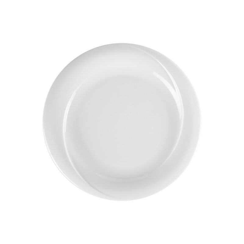 Porcelain X-tanbul dia.11.5" Round White Porcelain Plate (Set of 4)