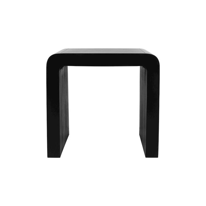 Jofran Brooklyn Mid-Century Modern Solid Wood Square Waterfall Curved End Table