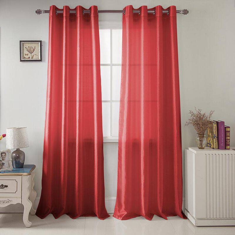 RT Designers Collection Nancy Faux Silk Grommet Curtain Panel