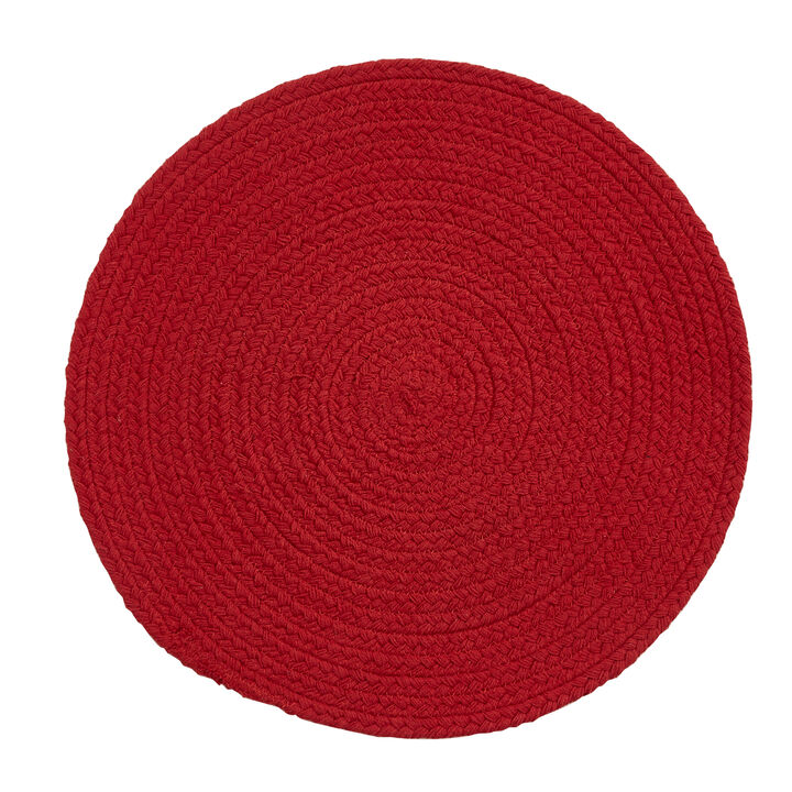 Split P Red Essex Round Placemat Set of 4