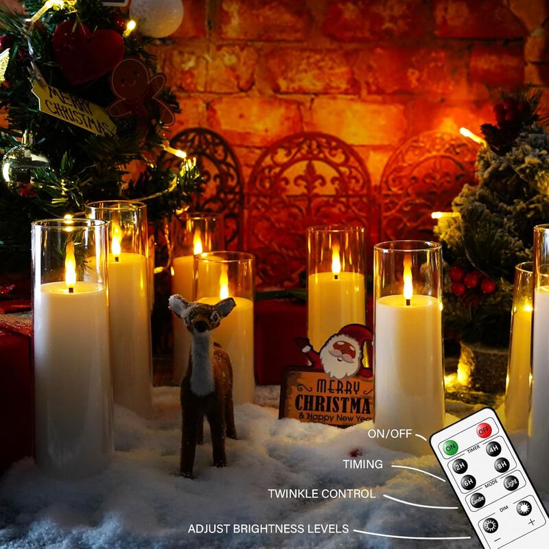 Kakoya Flickering Flameless Candles Battery Operated with Remote