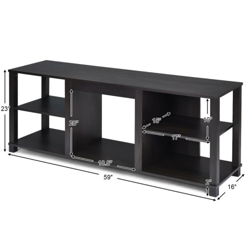 Hivvago 2-Tier TV Storage Cabinet Console with Adjustable Shelves