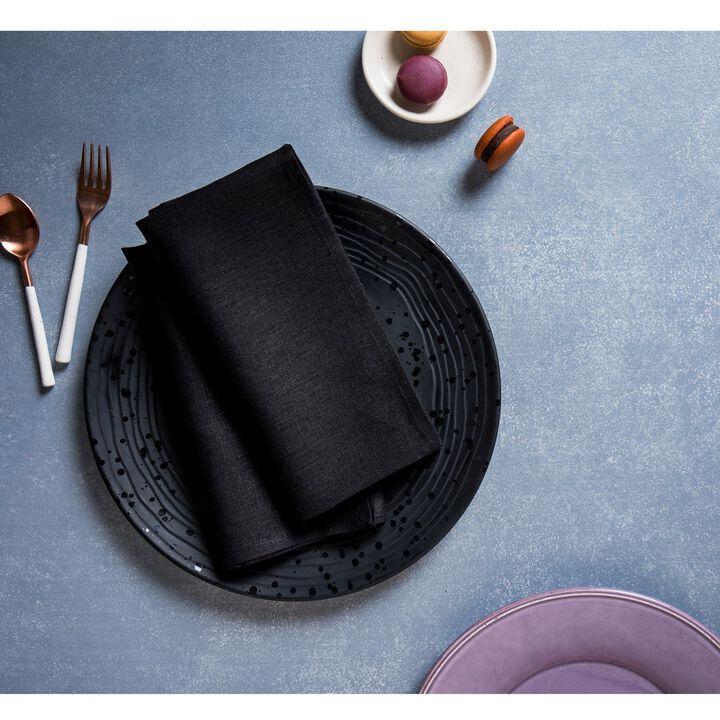 Solino Home 100% Pure Linen Dinner Napkins 20 x 20 Inch Set of 4 | Fete