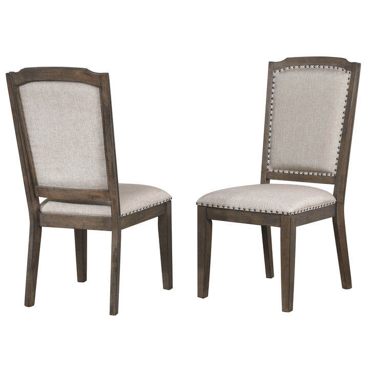 Cali Gray and Brown Side Chair (Set of 2)