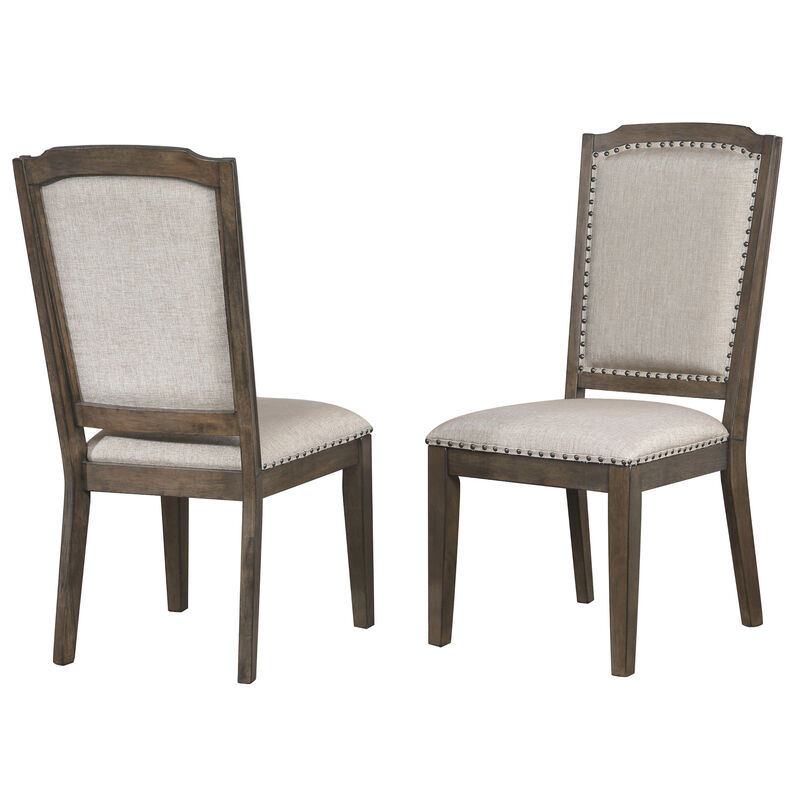 Cali Gray and Brown Side Chair (Set of 2)