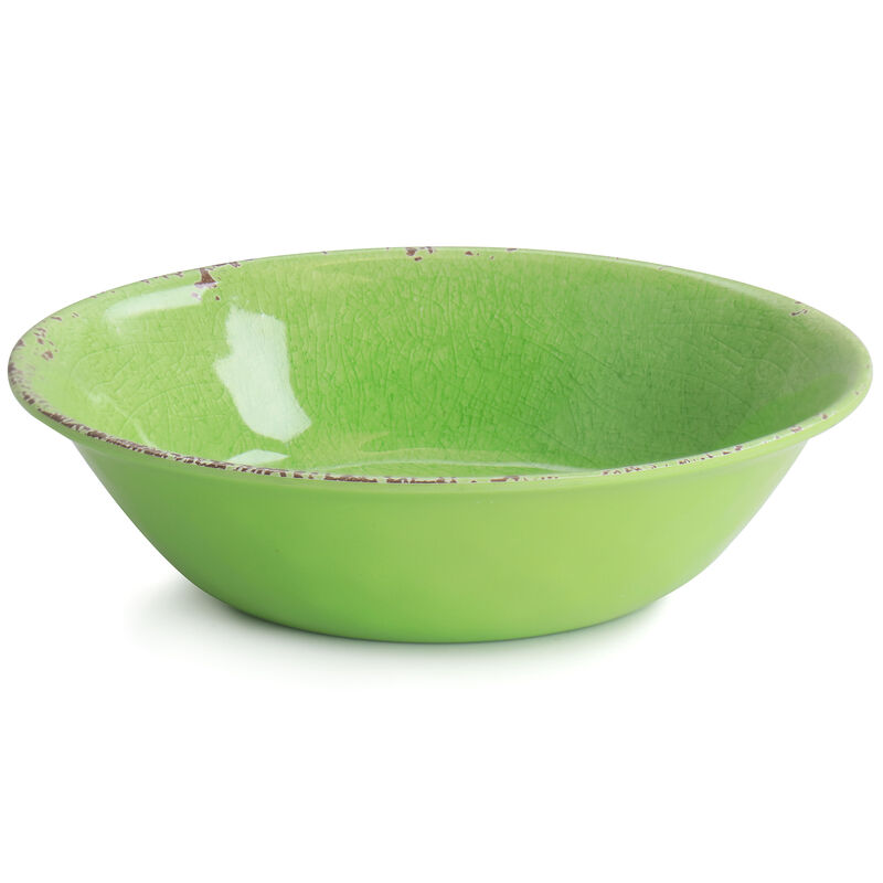 Laurie Gates California Designs Mauna 12 Piece Melamine Dinnerware Set in Crackle Green