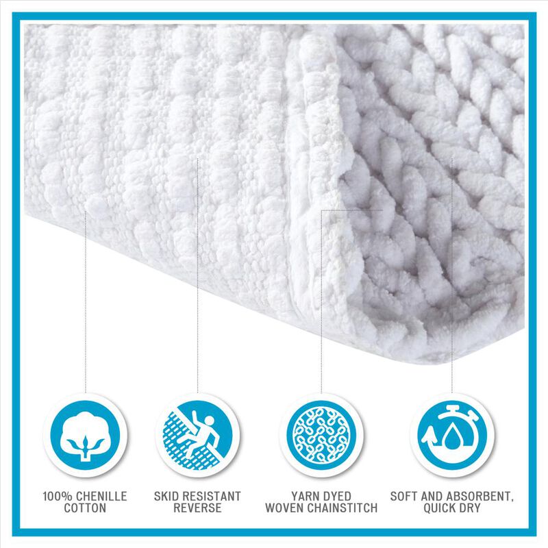 Belen Kox Chenille Chain Stitch Bath Rug, Belen Kox